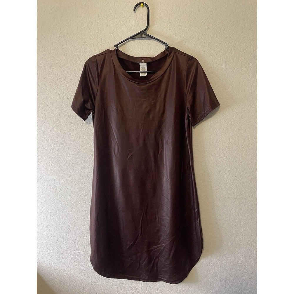 Love Chesley Maroon Short Sleeve Mini Dress